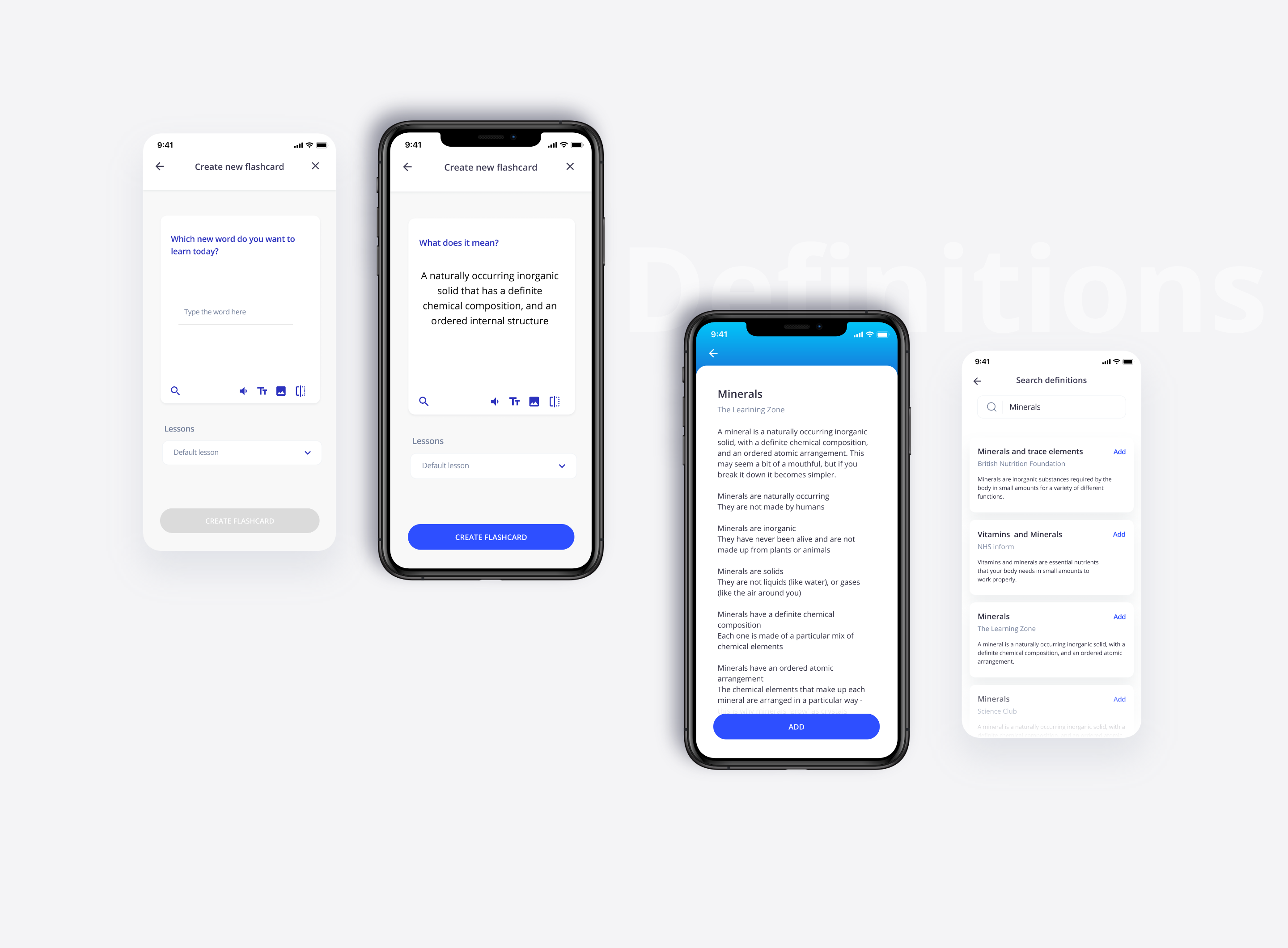 Add your own flashcards